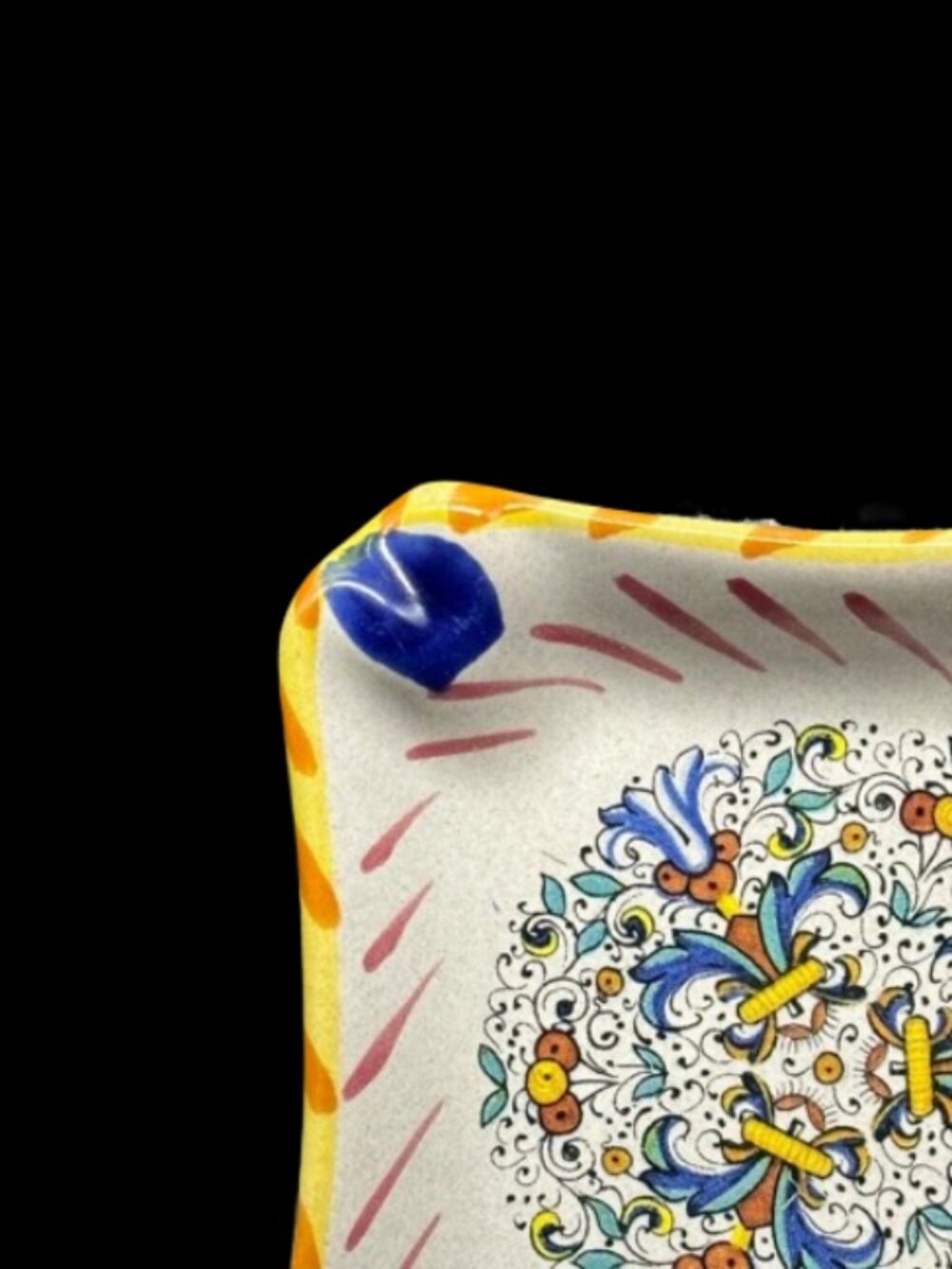 Vintage Ceramiche Artigianali Italy Hand Painted Ceramic Ashtray Trinket Dish - Picture 3 of 6